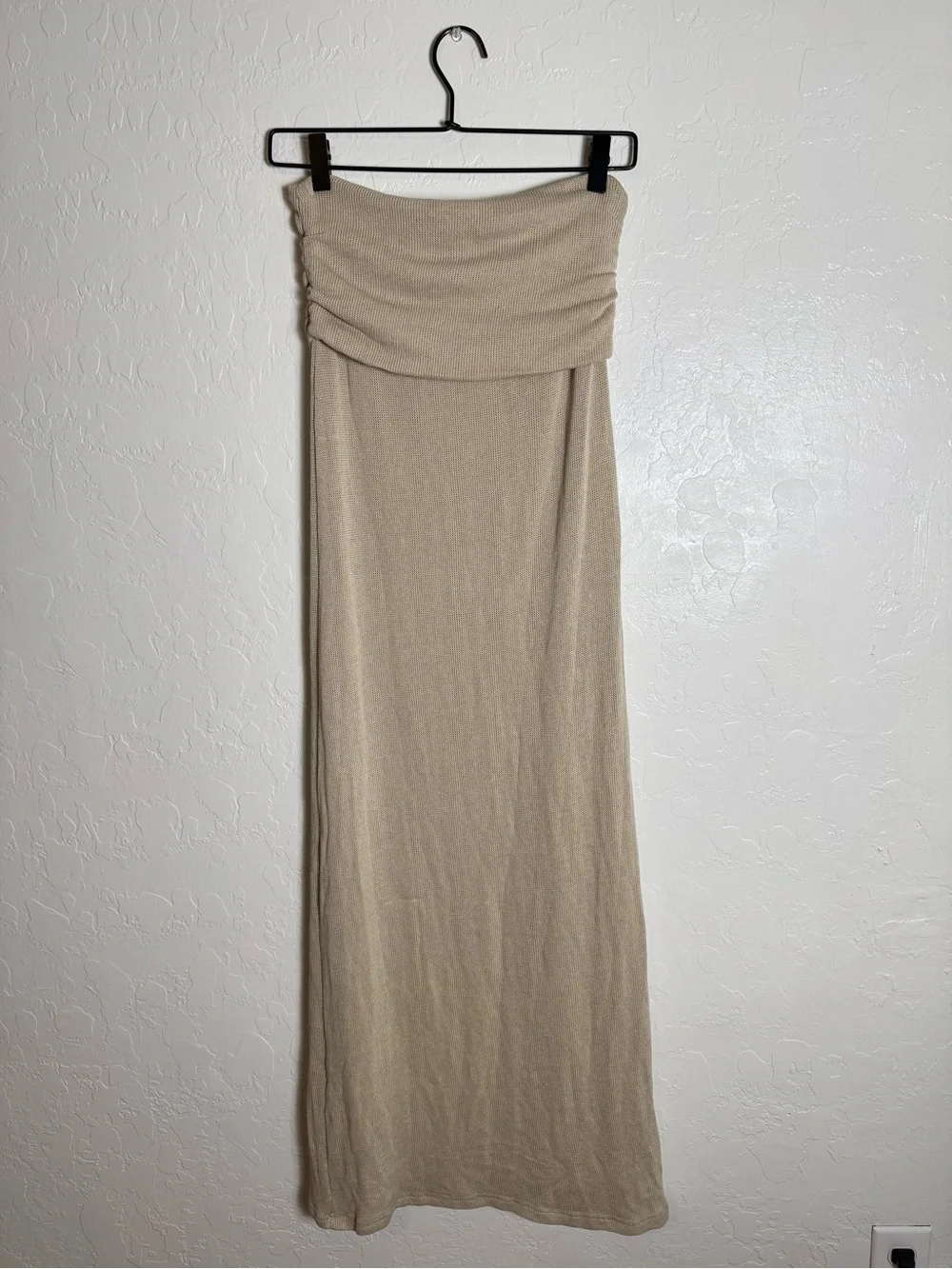 Outcast Clothing Rosalia Knit Maxi Skirt Oat Beige Small NWT